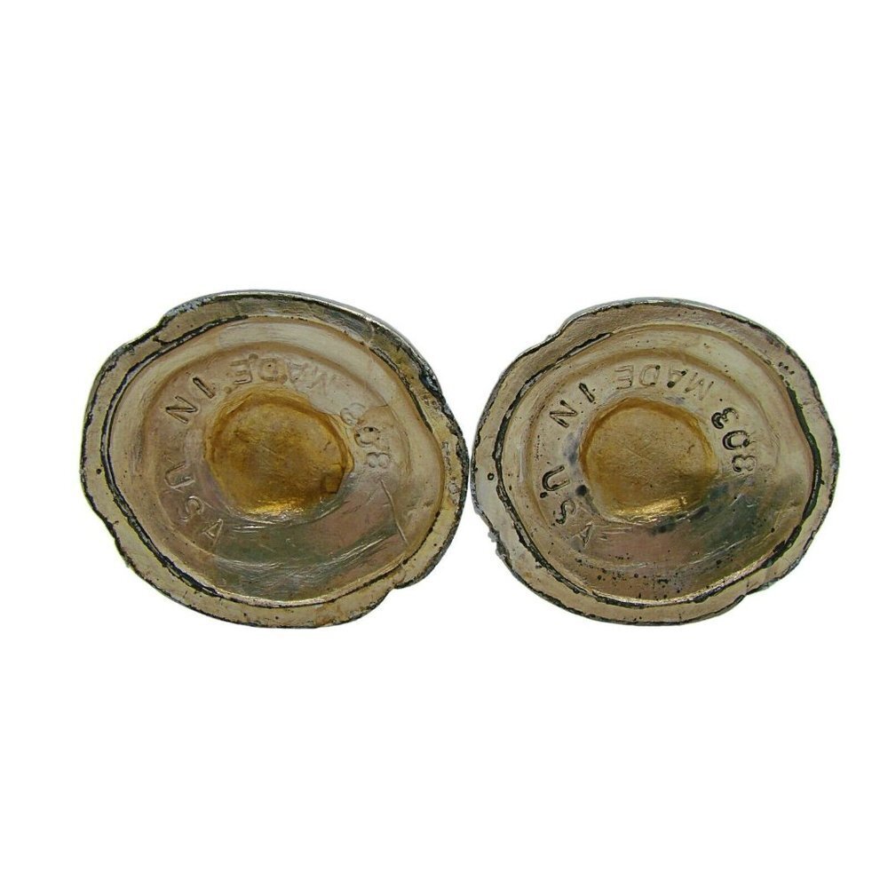 Salt and Pepper Shakers Silver Tone Made in USA #803 Regal MCM Glam Dinner Set 2 - Picture 4 of 12